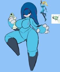 artesjsc big_breasts breasts female huge_breasts kyogre pokemon pokemon_(species) tagme thick_thighs wide_hips zero_suit