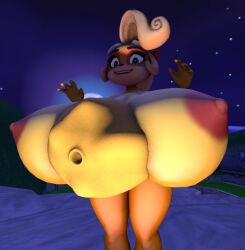 2022 bad_anatomy big_breasts coco_bandicoot large_breasts sfm source_filmmaker swiggitybelly vore