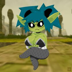 atlyss bandit female female_focus female_only freckles green_skin imp imp_(atlyss) owlyn video_games