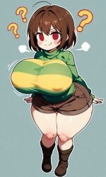 ai_assisted ai_generated big_ass big_breasts big_butt chara chara_(undertale) d-art_style tagme undertale