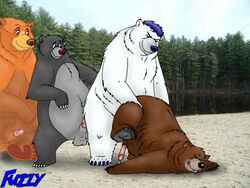 4boys anal anal_sex baloo bear brother_bear chubby crossover disney doggy_style feral from_behind furry furry_only fuzzybaloo gay kenai male male_only penetration sex the_jungle_book yaoi