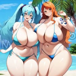 ai_generated ai_hands bikini mikuo_hatsune nami tagme