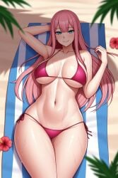 ai_generated artist_request bikini darling_in_the_franxx female female_only tagme zero_two_(darling_in_the_franxx)