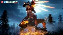 3d animated mercy overwatch reaper riding tagme toasted_microwave video