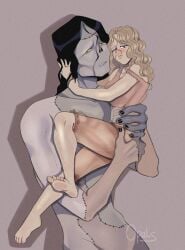 19th_century elizabeth_lavenza female frankenstein frankenstein's_monster monster monster_on_female size_difference soft suggestive vanilla