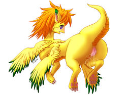 censored dragon female flammie flucra pussy pussy_juice scalie secret_of_mana solo white_background wings