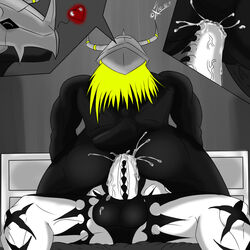 2011 anal anal_sex anal_sex anus balls barbs blackwargreymon cum cum_in_ass cum_inside digimon erection gay heart helmet male penetration penis saixyuniz-xynz tail â™¥