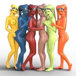 3d 6+girls blue-skinned_female blue_skin completely_nude completely_nude_female female females_only green-skinned_female green_skin multiple_girls nude nude_female orange-skinned_female orange_skin pink-skinned_female pink_skin red-skinned_female red_skin star_wars twi'lek yellow-skinned_female yellow_skin