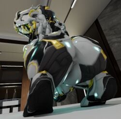anthro ass big_butt butt_focus crouching crouching_over_viewer digital_extremes female humanoid ivara_(warframe) ivara_prime_(warframe) machine nude nude_female omananimations prime_warframe robot robot_humanoid solo squatting_pose teasing teasing_viewer teasing_with_butt tencent thick_thighs warframe warframe_(species)