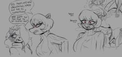 amelia_(omegamax) american_opossum angry anthro ass big_butt blush clothed clothing doggy_style duo female from_behind_position genitals hair hair_over_eye half-erect hand_on_butt horn_(omegamax) implied_incest incest_(lore) male male/female mammal marsupial mature_female maxine_(omegamax) mother_(lore) mother_and_child_(lore) mother_and_son_(lore) nervous nude omegamax parent_(lore) parent_and_child_(lore) parent_and_son_(lore) penis pubes purple_eyes red_eyes revealing_penis sex son_(lore) sweater thought_bubble topwear turtleneck