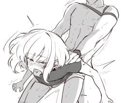 ahe_gao androgynous aus_vaka doggy_style femboy galo_thymos lio_fotia monochrome promare size_difference twink yaoi