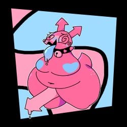 1futa 2025 anthro blue_heart deltarune deltarune_chapter_2 futa_only futanari naked nipples_covered nude nude_futa pink_body polarvortecks solo solo_futa swirly_eyes tagme tongue tongue_out virovirokun weird_penis