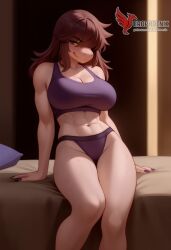 1girls 2d ai_generated ass barefeet big_ass big_breasts breasts closed_eyes deltarune erophoenix feet female female_focus full_body looking_at_viewer midriff navel neutral_expression patreon_username purple_skin reptile scalie solo solo_female susie_(deltarune) sweat thick thick_thighs toes uncensored