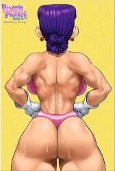 1girls artrexino athletic athletic_female female female_focus female_only leotard light-skinned_female light_skin mama_matsumoto mature mature_female milf mother punch_punch_forever! scanlines thick_thighs wrestling_outfit