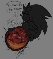 after_vore anthro belly belly_slap big_belly dialogue duo internal male male_pred oogletvoidlet oral_vore same_size_vore sega slap slapping_own_belly slapping_self sonic_(series) sonic_the_hedgehog sonic_the_hedgehog_(series) speech_bubble stomach_bulge vore