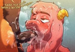 4:3 ailurid anthro balls bodily_fluids bovid caprine cum cum_in_hair cum_in_mouth cum_inside cum_on_face deep_throat dialogue duo english_text face_fucking forced forced_oral fur genital_fluids genitals goat hair heart_symbol hi_res horn irrumatio lilian_(solarlewds) male male/male male_penetrated male_penetrating male_penetrating_male mammal mars_(solarlewds) messy multicolored_body multicolored_fur nude open_mouth oral oral_penetration orange_body orange_fur penetration penile penis penis_in_mouth red_body red_fur red_panda sex simple_background sloppy solarlewds text tongue vein veiny_penis