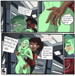 beckett_mariner breasts comic dvana_tendi female fingering grabbing_breasts hexxus masterbation star_trek_lower_decks
