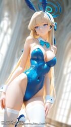 ai_female ai_generated armpits asuma_toki blonde_hair blue_archive blue_eyes breasts bunny_ears bunnysuit color colored female hell-pantsu hi_res medium_breasts perfect_body toki_(blue_archive) toki_(bunny)_(blue_archive)
