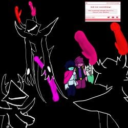 breasts deltarune deltarune_chapter_3 dildo dildo_in_hand funny ibispaintx jxci kris_(deltarune) ralsei ralsei_with_white_fur self_upload shitpost strawpage_request susie_(deltarune) the_knight_(deltarune) the_roaring_knight undertale_(series)