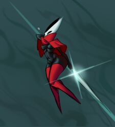 big_ass breasts cloak female hollow_knight hollow_knight:_silksong hornet_(hollow_knight) mirci nail_(weapon) no_visible_genitalia shine solo solo_female spider_girl thick_thighs thighhighs wide_hips