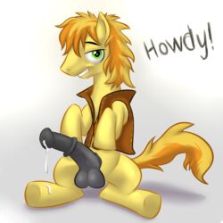 balls braeburn braeburn_(mlp) earth_pony equine friendship_is_magic fur horse male male_only my_little_pony penis pony smooth_skin solo unknown_artist