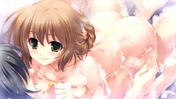 brown_hair game_cg haina_(midori_no_umi) midori_no_umi nude saeki_hokuto tagme_(character) wet