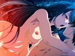 black_hair breasts censored game_cg higashide_kei long_hair nee_summer! nude sex sumeragi_kohaku tagme