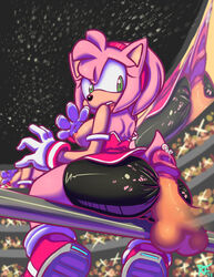 1girls amy_rose animal_ears ass balls big_ass big_butt bike_shorts breasts butt buttjob disembodied_penis female female_focus green_eyes hedgehog leggings mario_and_sonic_at_the_olympic_games nipples penis pink_hair precum public r-fenrir ripped_clothing sega sonic_(series) sonic_the_hedgehog_(series) sports_uniform sportswear tail