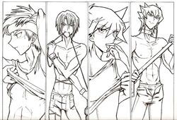 crow_hogan jack_atlas kyosuke_kiryu yu-gi-oh! yu-gi-oh!_5d's yusei_fudo