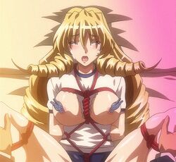 animated arms_behind_back blonde_hair blush bondage bouncing_breasts breasts buruma buruma_aside censored closed_eyes drill_hair gakuen_saimin_reido gym_uniform kneehighs large_breasts long_hair nipple_clamps nipple_torture nipples open_mouth oppai rape restrained rope ryuuguuji_himeno screen_capture sex spread_legs tear torn_clothes twin_drills vagina