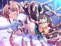 ahe_gao clenched_teeth clothing cum fucked_silly inflation lusterise panties pantyhose peeing rolling_eyes saikyou_mahou_shoujo_arina saliva skirt spread_legs stomach_bulge sweat tentacle torn_clothes young