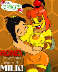 1boy 1boy1girl 1girls aeolus06 anthro bee big_breasts black_eyes black_hair blush breast_sucking breasts bug bust busty closed_eyes curvaceous curves curvy curvy_body curvy_female curvy_figure curvy_hips dress english_text female hair hanna hanna_bee_(slb) hanna_hunny_bee hat headgear hourglass_figure huge_breasts human human_on_humanoid humanoid hunny insects interspecies large_breasts legs male man mature mature_female mature_male mature_woman nipples nude orange_hair original_character smile straight tak_(aeolus06) tak_(the_tree_fairy) tak_n_hanna text thick thick_legs thick_thighs thighs voluptuous woman yellow_skin