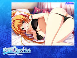 breasts kinomoto_sakuya long_hair nipples orange_hair panta panties renai_zero_kilometer underwear