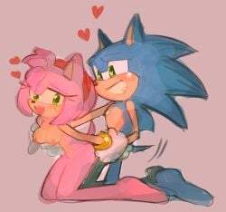 1boy 1girls ambiguous_penetration amy_rose blue_fur breasts consensual eulipotyphlan gold_bracelet green_eyes heart heart-shaped_pupils holding_hands looking_back m_ajcoco nude open_mouth pink_fur red_hairband sega simple_background sonic_(series) sonic_the_hedgehog sonic_the_hedgehog_(series) sweat white_gloves