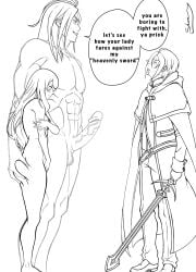 anastasia_hoshin ass_grab big_ass big_penis height_difference julius_juukulius muscular_male ntr re:zero_kara_hajimeru_isekai_seikatsu reid_astrea_(re:zero)