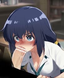 1boy 1girls 2d 2d_animation animated blowjob blowjob_face blowjob_only blue_eyes blue_hair blurry blurry_background blush breasts censor_bar censored cleavage collarbone cum cum_down_throat cum_in_mouth cum_in_throat cum_inside cum_overflow cumflated_belly cumflation deepthroat fellatio female female_penetrated green_necktie heart heart-shaped_pupils inflation long_hair longer_than_30_seconds low_twintails male male/female male_penetrating male_penetrating_female mattaku_saikin_no_tantei_to_kitara medium_breasts mizumizuni nakanishi_mashiro necktie oral oral_penetration oral_sex penis penis_in_mouth sex shirt solo_focus sound straight sucking sucking_penis swallowing_cum swallowing_cum_while_deepthroat sweat symbol-shaped_pupils twintails video white_shirt