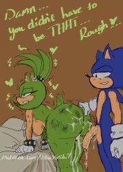 ass ass_bigger_than_head ass_cleavage ass_crack ass_focus ass_grab ass_up ass_visible_through_thighs bed bedroom bent_over blue_body blue_fur blue_hair color colored cum_drip cum_in_pussy cum_on_body cumming cumming_from_anal_sex cumming_in_pussy dialogue furry furry_ass furry_breasts furry_ears furry_female furry_male furry_only furry_tail gloves green_body green_clothing green_fur green_hair green_skin hedgehog hitting hitting_it_from_the_back large_ass large_breasts large_butt large_penis large_thighs leaking_cum leaking_pussy legs markings panels patreon patreon_username pussy pussy_juice pussy_juice_drip pussy_juice_string pussy_juice_trail pussy_lips quills rough_sex scratches shaking shaking_legs shaking_lines slap_mark slapping_ass slapping_butt smacking_ass sonic_(series) sonic_the_hedgehog sonic_the_hedgehog_(archie) sonic_the_hedgehog_(comics) sonic_the_hedgehog_(idw) sonic_the_hedgehog_(series) surge_the_tenrec tail tremble_lines tremble_spikes trembling trembling_for_pleasure yoshihan