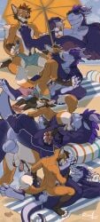 2026 absurd_res anal anal_sex anthro balls beach beverage bodily_fluids bottomwear brown_hair bulge canid canine closed_eyes clothing cum dragon duo ear_piercing eyewear feet foot_grab foot_lick foot_on_chest fox french_kissing fur genital_fluids genitals hair hi_res horn humanoid_genitalia humanoid_penis kissing licking male male/male mammal mythological_creature mythological_scalie mythology open_mouth oral orange_body orange_fur penetration penis penis_grab piercing purple_body rimming russell_allen sand scalie sequence sex shorts sky sunglasses tongue white_body white_fur