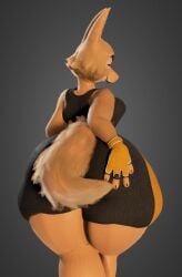 1girls 3d anaroth diane_foxington huge_ass huge_thighs palmtreerothic thick_thighs wide_hips