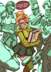 skwati_cacao paige_(deadlock) valve ginger ginger_hair ginger_hair_female female deadlock multiple_boys 1girls 1girl before_sex knight knight_armor
