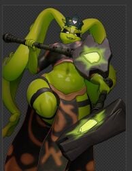 1girls 3d anaroth midriff palmtreerothic slime_diva_(atlyss) thick_thighs