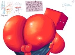 ass ass_focus battle_for_bfb battle_for_dream_island battle_for_dream_island_again bfb bfdi bfdia big_breasts blocky_(bfdi) blushing boobs busty_boy busty_male clothing coiny_(bfdi) dialogue eyelashes gay idfb male_only pants_down penis showing_ass snowball_(bfdi) the_power_of_two tpot woody_(bfdi)