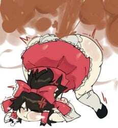 1female 1girls 2d 2d_(artwork) 2d_artwork anger anger_symbol anger_vein angry angry_expression angry_face angry_vein ass ass_bigger_than_body ass_bigger_than_head ass_bigger_than_torso ass_raised big_ass big_butt brown_fart brown_fart_cloud brown_gas brown_gas_cloud brown_hair bunnbutevil butt_bigger_than_body butt_bigger_than_head butt_bigger_than_torso butt_raised closed_eyes face_down_ass_up fart fart_cloud fart_fetish farting female front_view kneehighs large_ass large_butt more_at_source panties panties_visible puffed_cheeks quivering red_bow red_clothing red_skirt reimu_hakurei shaking shaking_body shiny_ass shiny_hair simple_background skirt solo solo_female straining thick_ass thick_butt touhou useless_skirt white_background white_panties white_socks