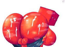 ass ass_focus battle_for_bfb battle_for_dream_island battle_for_dream_island_again bfb bfdi bfdia big_breasts blocky_(bfdi) blushing boobs busty_boy busty_male clothing cum cum_on_ass eyelashes gay idfb male_only musk musk_clouds pants_down penis showing_ass