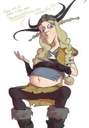 how_to_train_your_dragon how_to_train_your_dragon_2 httyd knocked_up preggo pregnant pregnant_belly pregnant_female responsibility_request ruffnut_thorston small_breasts