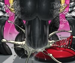 anal anal_penetration anal_sex big_ass cum cum_in_ass dragon femboy furry gay gay_sex girly high_heels hyper hyper_balls hyper_penis male/male nolollygagging triton_sandrox zebra