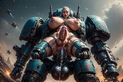 1futa ai_generated amputee anal anal_sex android android_girl areolae asshole balls big_breasts big_penis breasts cum cum_drip cumshot cybernetics depraved247 dreadnought_(warhammer_40k) ejaculation erect_nipples erection female futa_only futa_sans_pussy futanari hands-free handsfree_ejaculation intersex nipples nude penis perineum quadruple_amputee sitting_on_dildo space_marine stuck_on_dildo warhammer_40k