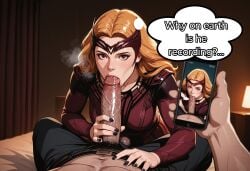 scarlet witch from doctor strange in the multiverse of madness by matingpresslover