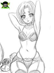 arms_behind_back artist_logo artist_name artist_signature brown_eyes choker colombian female female_focus flat_chest freckles garter_straps green_hair hispanic hispanic_virtual_youtuber indie_virtual_youtuber latam_virtual_youtuber lenceria light-skinned_female light_skin lingerie lingerie_bra lingerie_only lingerie_panties monochrome mrgarts ryumivt short_hair sitting small_breasts stockings thick_thighs thighhighs thighs twitch twitch.tv virtual_youtuber vtuber yellow_eyes youtube youtube_hispanic