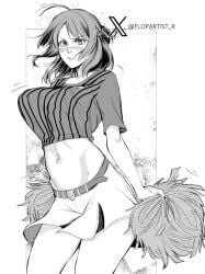 1girls angry_at_viewer angry_blush asian_female belly belly_button belt belt_buckle big_breasts black_and_white blue_lock blush blush_lines blushing_at_viewer bouncing_breasts braided_hair breasts breasts_bounce breasts_bouncing_up breasts_focus breasts_pointing_up breasts_upward cheerleader cheerleader_costume curvaceous curves curvy curvy_body curvy_female curvy_figure embarrassed embarrassed_expression female female_focus female_only flopartist_r flustered flustered_and_angry flustered_female hips japanese_female juicy_lips juicy_thighs looking_at_viewer no_visible_genitalia pom_pom_(cheerleading) pom_poms posing posing_for_the_viewer pout pouting pouty_lips shirt_tied_up short_hair shy shy_female skimpy skimpy_clothes skimpy_costume skirt skirt_and_shirt_only slutty_waist small_arms small_waist solo solo_female standing staring_at_viewer sub submissive submissive_female teieri_anri thighs thin_arms thin_waist tied_shirt tiny_skirt tummy upward_breasts waist